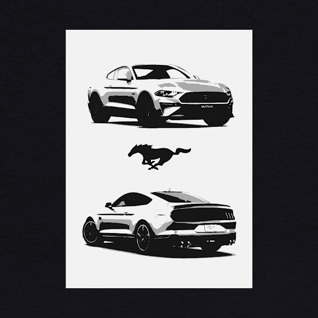 Ford Mustang (pop art) by d1a2n3i4l5